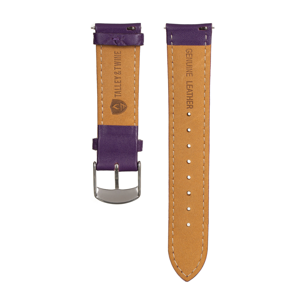 Purple/Silver Leather Band
