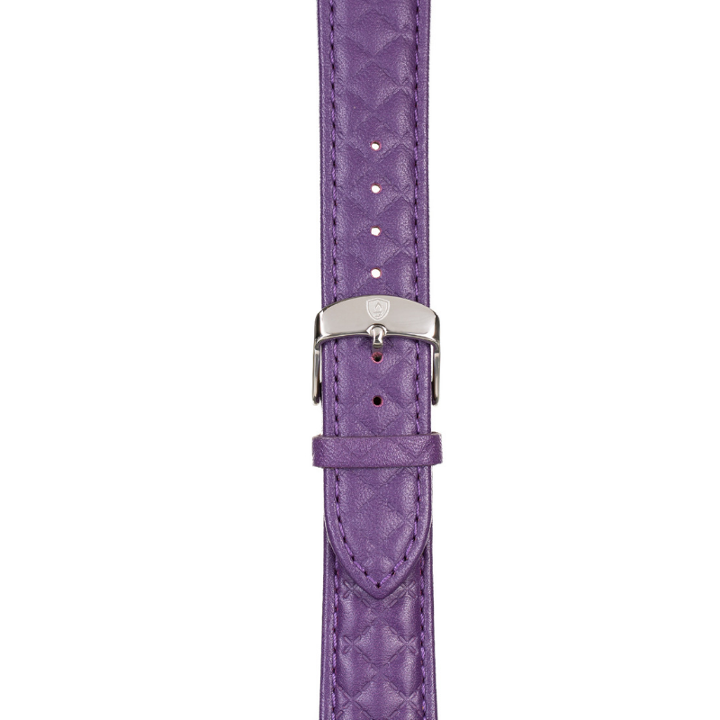 Purple/Silver Leather Band