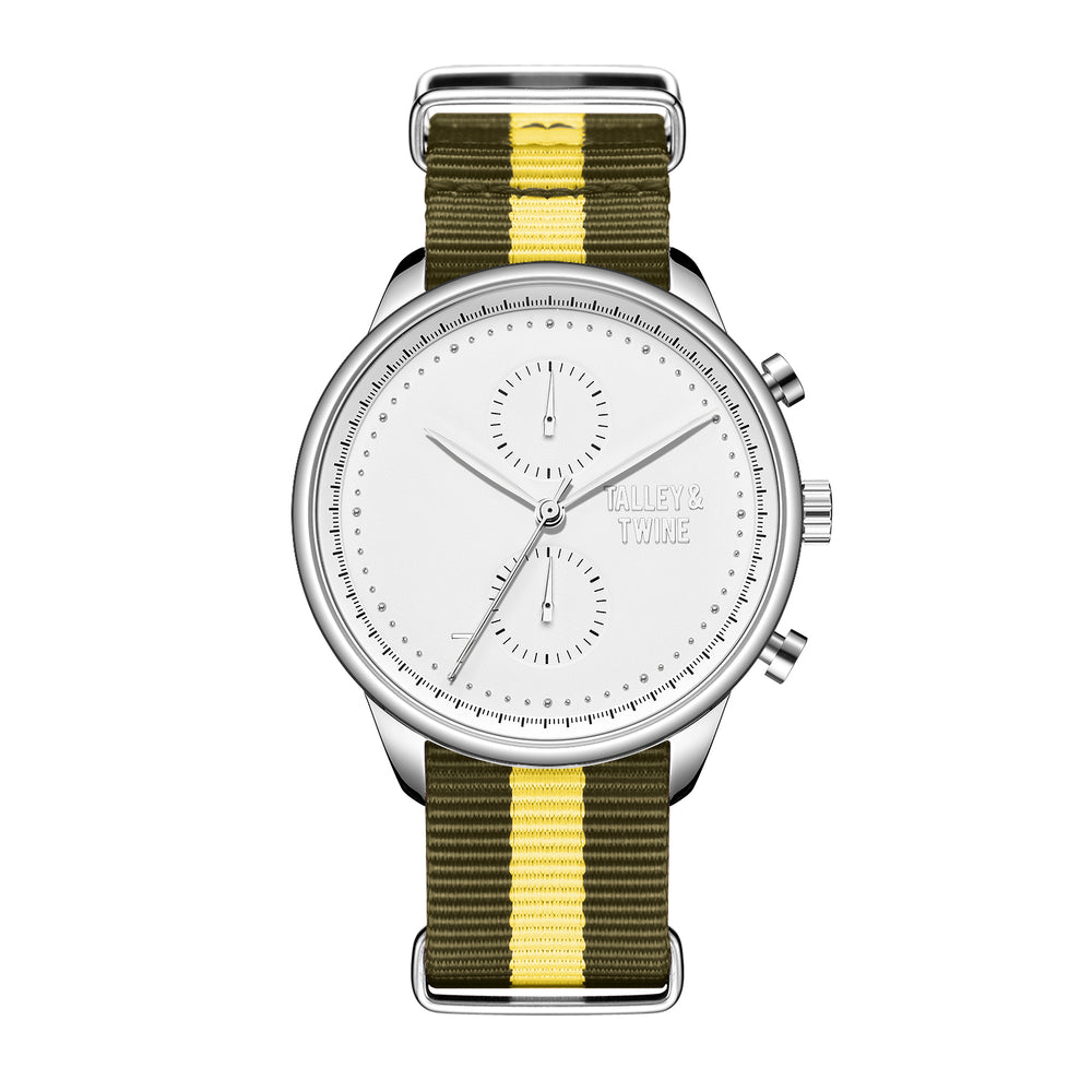 White & Silver - Brown & Gold Canvas Band