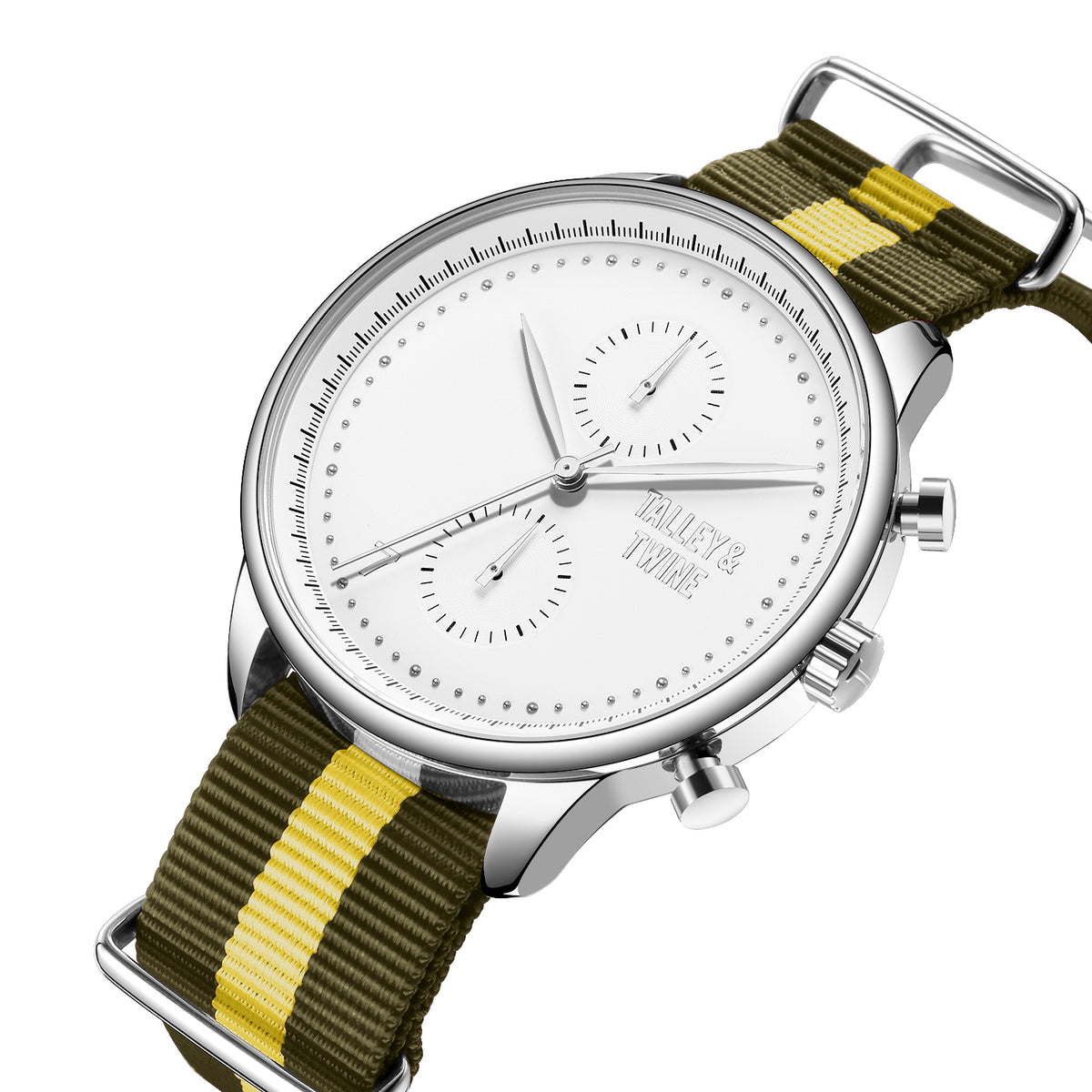 White & Silver - Brown & Gold Canvas Band