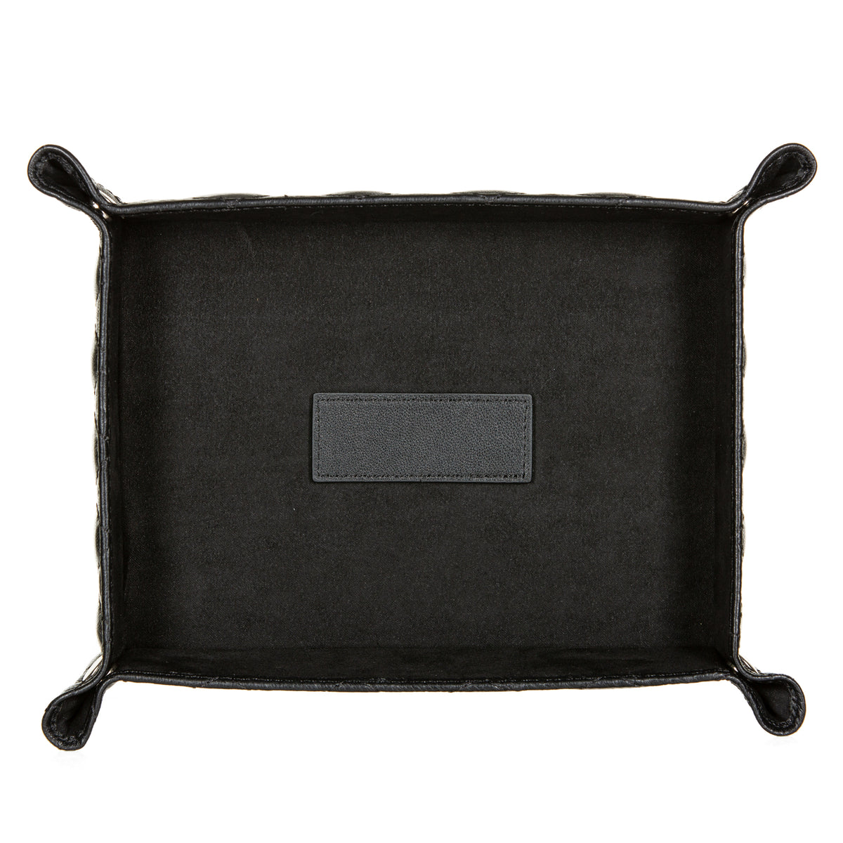 Black Leather Valet Tray